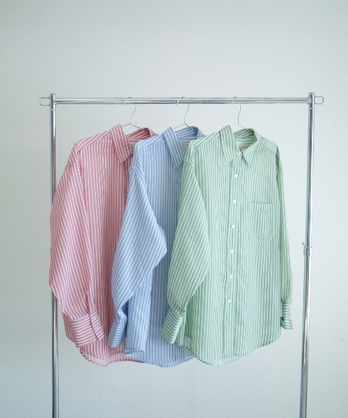 spoon store（スプーンストア）の「マルチストライプシャツ（シャツ/ブラウス・レディース・レッド/ブルー/グリーン・フリー）」の8枚目の写真