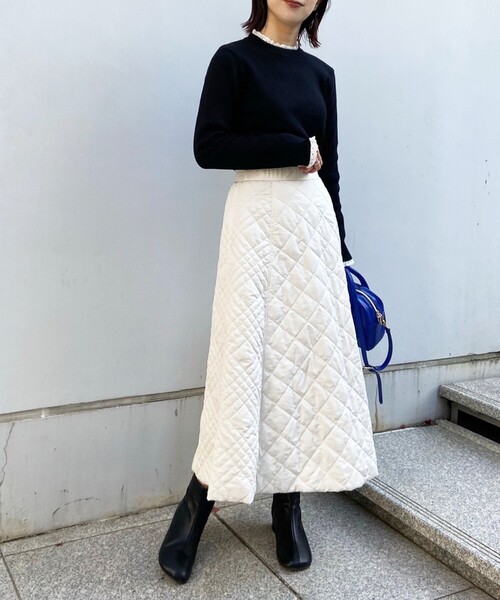 AG by aquagirl（エージーバイアクアガール）の「◆ダイヤモンドキルティングフレアスカート【WEB限定カラー・サイズ】（スカート・レディース・ホワイト系/ライトグレー系7/ブラック・40/36/38）」の17枚目の写真