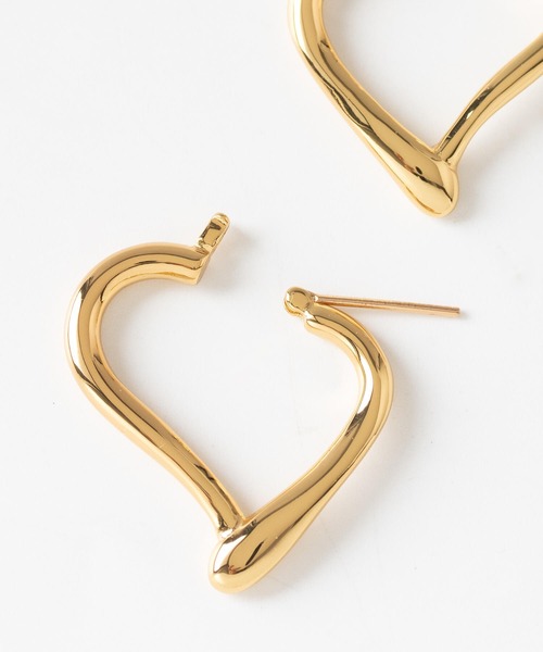 JUICY ROCK（ジューシーロック）の「ハートフォルムフープピアス（ピアス（両耳用）・レディース・ゴールド/シルバー・ONE SIZE）」の3枚目の写真