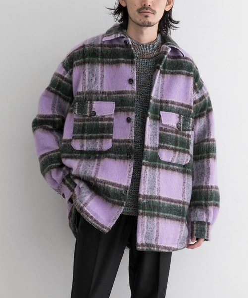 URBAN RESEARCH(アーバンリサーチ)の「URBAN RESEARCH iD CHECK CPO JACKET(その他アウター・メンズ・キャメル/パープル・LARGE/MEDIUM)」の3枚目の写真