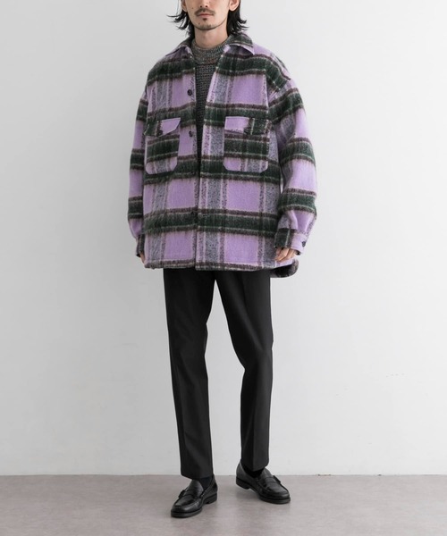 URBAN RESEARCH(アーバンリサーチ)の「URBAN RESEARCH iD CHECK CPO JACKET(その他アウター・メンズ・キャメル/パープル・LARGE/MEDIUM)」の4枚目の写真