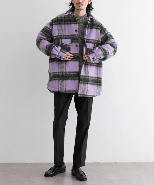 URBAN RESEARCH(アーバンリサーチ)の「URBAN RESEARCH iD CHECK CPO JACKET(その他アウター・メンズ・キャメル/パープル・LARGE/MEDIUM)」の5枚目の写真