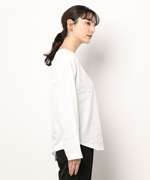 Ungrid（アングリッド）の「ラウンドロングスリーブTee（Tシャツ/カットソー・レディース・オフホワイト・FREE）」の3枚目の写真