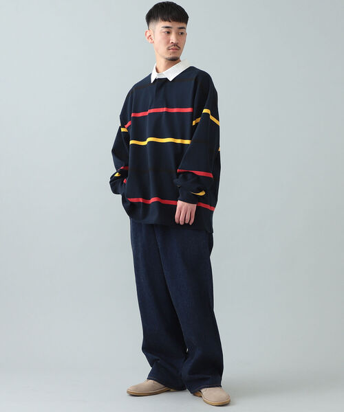 BEAMS（ビームス）の「BEAMS / セルビッチ ワイド デニムパンツ（デニムパンツ・メンズ・ネイビー/ブルー系その他・S/M/L）」の5枚目の写真