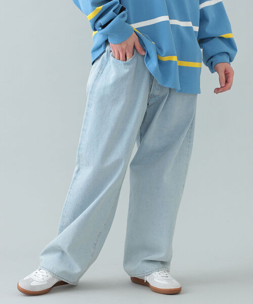 ぶ*コ様 ビームスジャパンBEAMSJAPANワイドデニムパンツМセルビッチ BEAMS（ビームス）の「BEAMS / セルビッチ ワイド デニムパンツ