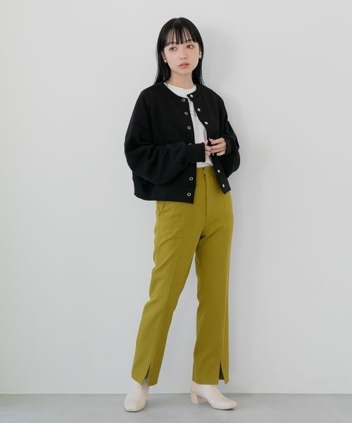 LOWRYS FARM(ローリーズファーム)の「フロントスリットパンツ 260422(その他パンツ・レディース・イエロー/アイボリー/ブラック・MEDIUM/LARGE)」の5枚目の写真