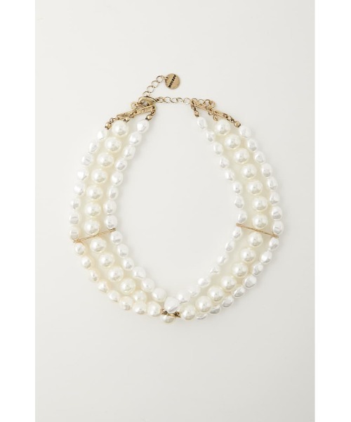 MOUSSY(マウジー)の「F/PEARL WIDE チョーカー(チョーカー・レディース・ホワイト/ブラック・FREE)」の2枚目の写真