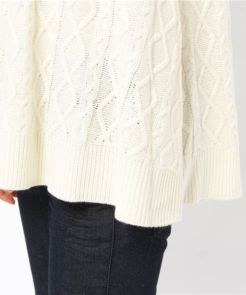 DISCOAT（ディスコート）の「【Discoat】ケーブルAラインプルオーバー（ニット/セーター・レディース・レッド/アイボリー/グレー・ﾌﾘ-）」の10枚目の写真