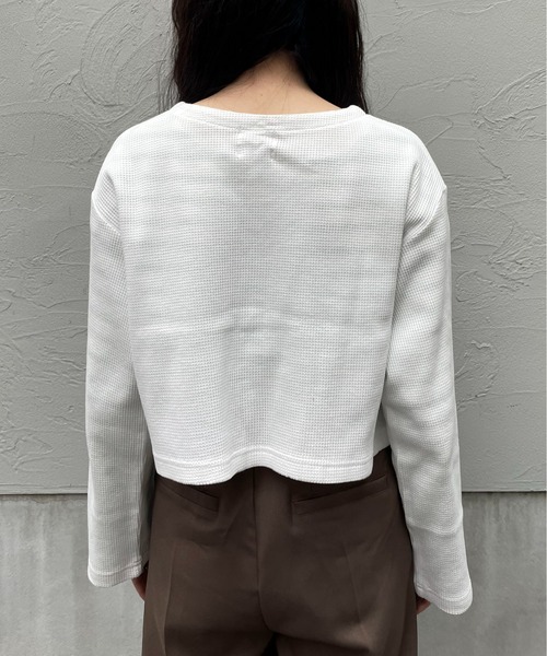 feepur(フェピュール)の「Vネックサーマルショートカーディガン(カーディガン/ボレロ・レディース・杢グレー/ブラック/ブルー/オフホワイト・MEDIUM)」の19枚目の写真