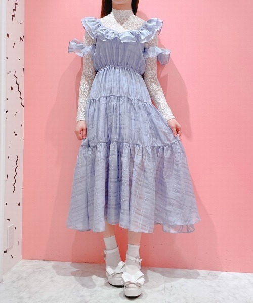 PAIN(ペイン)の「オーガンジーエプロンワンピース【2way着用】(ワンピース・レディース・ホワイト/ブラック/ブルー・FREE)」の19枚目の写真