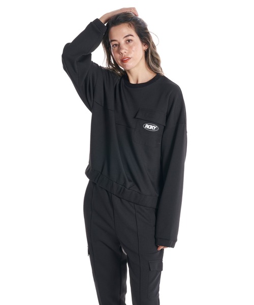 ROXY（ロキシー）の「STAY TUNED PO/ロキシースウェットトレーナー（スウェット・レディース・ブラック/パープル/ナチュラル・SMALL/MEDIUM/LARGE）」の2枚目の写真