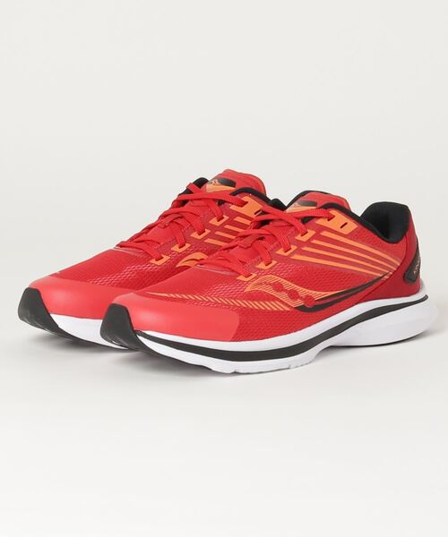 Saucony(サッカニー)の「SAUCONY サッカニー (22-25)KINVARA 12 キンバラ 12 SK265906 RED/ORANGE(スニーカー・キッズ・レッド・23.5cm/24.0cm/23.0cm/25.0cm/22.5cm/22.0cm/24.5cm)」の1枚目の写真