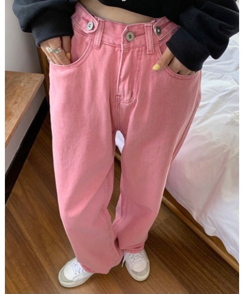 DAIS-Y（デイジー）の「ハイウエストカラーデニムパンツ（デニムパンツ・レディース・ピンク・S/M）」の6枚目の写真