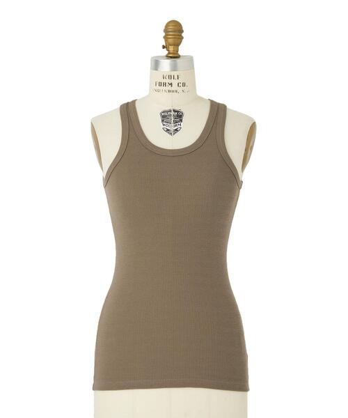 Drawer（ドゥロワー）の「＜WORN（ウォーン）＞ ALINE TANK タンクトップ（Tシャツ/カットソー・レディース・ブラック/オリーブ/ブラウン・S/M）」の3枚目の写真