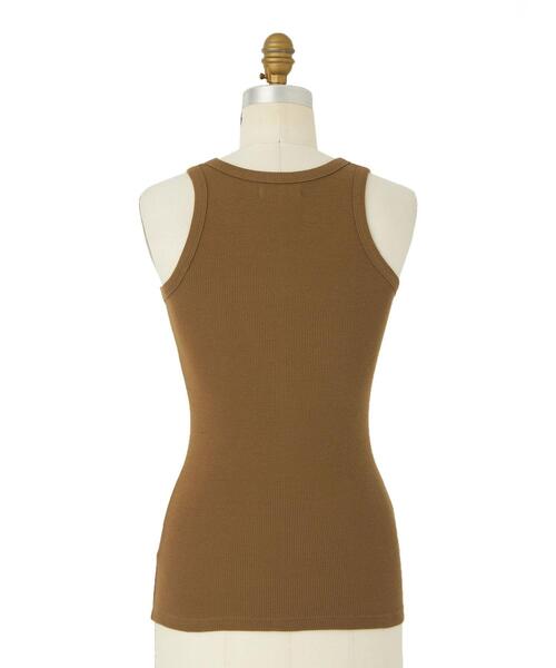 Drawer（ドゥロワー）の「＜WORN（ウォーン）＞ ALINE TANK タンクトップ（Tシャツ/カットソー・レディース・ブラック/オリーブ/ブラウン・S/M）」の5枚目の写真