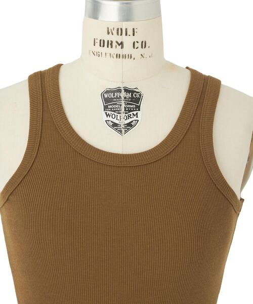 Drawer（ドゥロワー）の「＜WORN（ウォーン）＞ ALINE TANK タンクトップ（Tシャツ/カットソー・レディース・ブラック/オリーブ/ブラウン・S/M）」の6枚目の写真