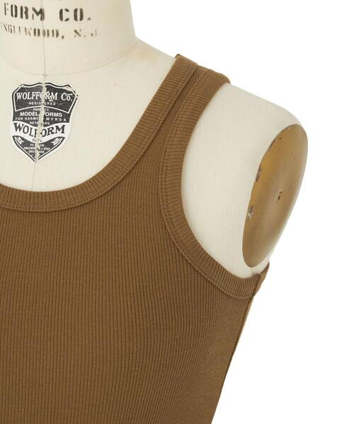 Drawer（ドゥロワー）の「＜WORN（ウォーン）＞ ALINE TANK タンクトップ（Tシャツ/カットソー・レディース・ブラック/オリーブ/ブラウン・S/M）」の7枚目の写真