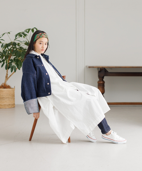 collex（コレックス）の「【KURO/クロ】DENIM JACKET（デニムジャケット・レディース・インディゴブルー・M）」の2枚目の写真