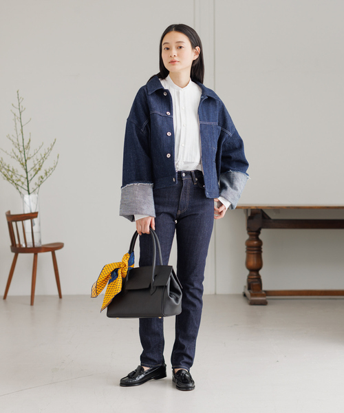 collex（コレックス）の「【KURO/クロ】DENIM JACKET（デニムジャケット・レディース・インディゴブルー・M）」の8枚目の写真