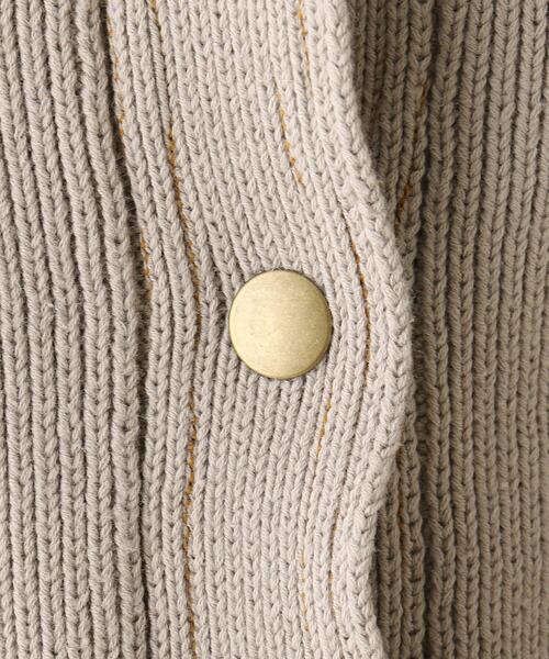 OPAQUE.CLIP（オペークドットクリップ）の「◆ジャケットライクニットカーディガン（カーディガン/ボレロ・レディース・ライトグレー/ブルー・38）」の9枚目の写真