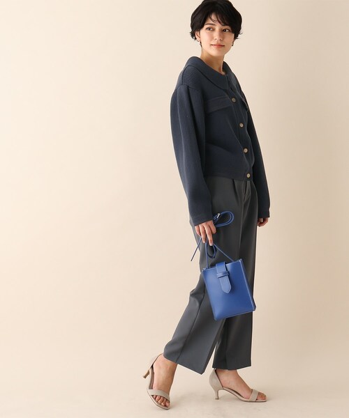 OPAQUE.CLIP（オペークドットクリップ）の「◆ジャケットライクニットカーディガン（カーディガン/ボレロ・レディース・ライトグレー/ブルー・38）」の15枚目の写真