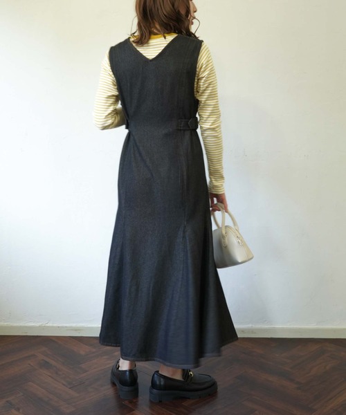 archives(アルシーヴ)の「フロントZIPマーメイドジャンパースカート(ジャンパースカート・レディース・ブラック/ベージュ/アイボリー・MEDIUM)」の11枚目の写真