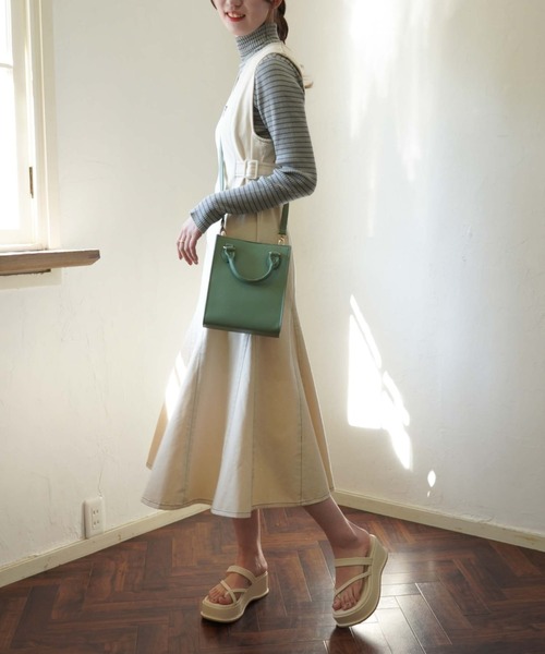 archives(アルシーヴ)の「フロントZIPマーメイドジャンパースカート(ジャンパースカート・レディース・ブラック/ベージュ/アイボリー・MEDIUM)」の6枚目の写真