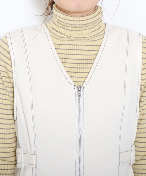 archives(アルシーヴ)の「フロントZIPマーメイドジャンパースカート(ジャンパースカート・レディース・ブラック/ベージュ/アイボリー・MEDIUM)」の19枚目の写真