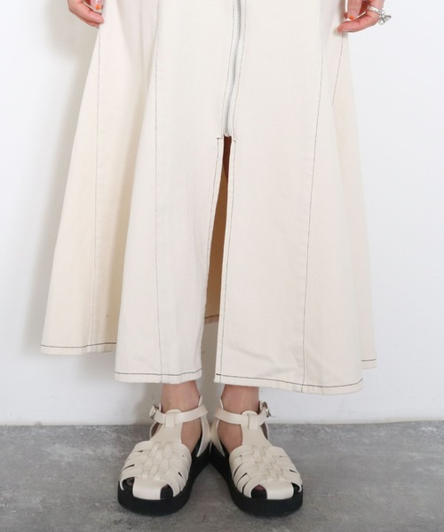 archives(アルシーヴ)の「フロントZIPマーメイドジャンパースカート(ジャンパースカート・レディース・ブラック/ベージュ/アイボリー・MEDIUM)」の16枚目の写真