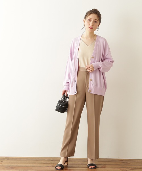 N.(N. Natural Beauty Basic)(エヌエヌナチュラルビューティーベーシック)の「◆Vネックニットタンクトップ(タンクトップ・レディース・ブラック/オフホワイト/オレンジ・MEDIUM)」の12枚目の写真