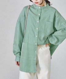 ストライプパッチワークシャツ/AC1322