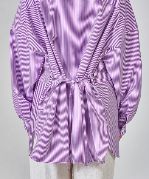 acro（アクロ）の「ストライプパッチワークシャツ/AC1322（シャツ/ブラウス・レディース・パープル/レッド/グリーン/ネイビー/ブラウン・ﾌﾘ-）」の15枚目の写真