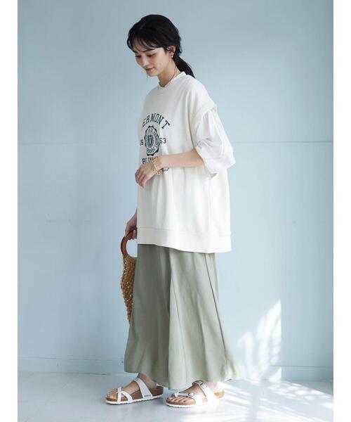 SEVENDAYS=SUNDAY（セブンデイズサンデイ）の「ミニ裏毛カレッジBIGベスト　＊◆（ベスト・レディース・チャコールグレー/ネイビー/アイボリー・M/L）」の19枚目の写真