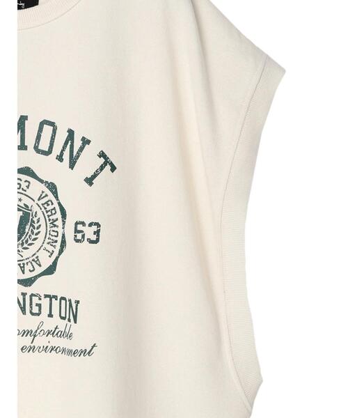 SEVENDAYS=SUNDAY（セブンデイズサンデイ）の「ミニ裏毛カレッジBIGベスト　＊◆（ベスト・レディース・チャコールグレー/ネイビー/アイボリー・M/L）」の13枚目の写真