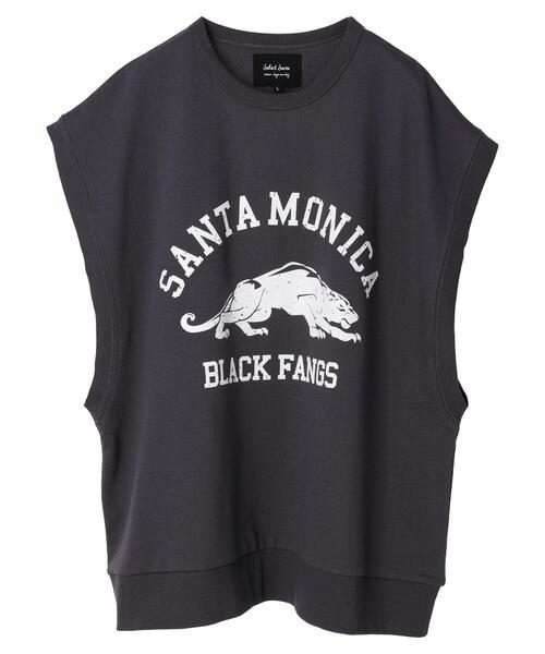 SEVENDAYS=SUNDAY（セブンデイズサンデイ）の「ミニ裏毛カレッジBIGベスト　＊◆（ベスト・レディース・チャコールグレー/ネイビー/アイボリー・M/L）」の5枚目の写真