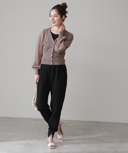 N.（N. Natural Beauty Basic）（エヌエヌナチュラルビューティーベーシック）の「◆ダブルクロスジョガーパンツ（その他パンツ・レディース・ブラック/ベージュ・MEDIUM）」の17枚目の写真