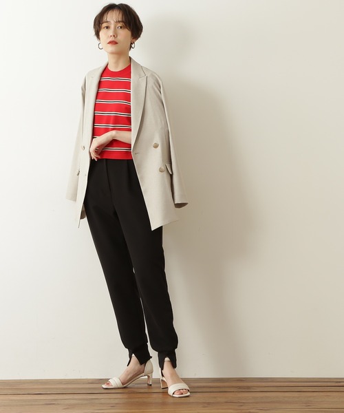 N.（N. Natural Beauty Basic）（エヌエヌナチュラルビューティーベーシック）の「◆ダブルクロスジョガーパンツ（その他パンツ・レディース・ブラック/ベージュ・MEDIUM）」の7枚目の写真