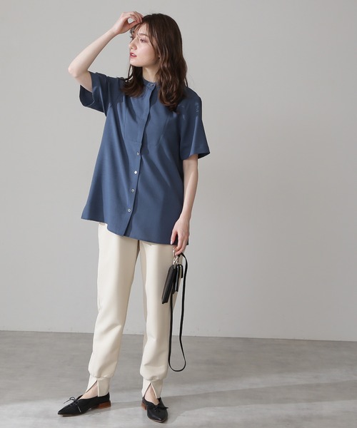 N.（N. Natural Beauty Basic）（エヌエヌナチュラルビューティーベーシック）の「◆ダブルクロスジョガーパンツ（その他パンツ・レディース・ブラック/ベージュ・MEDIUM）」の8枚目の写真