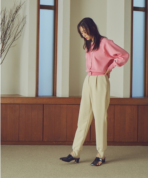 N.（N. Natural Beauty Basic）（エヌエヌナチュラルビューティーベーシック）の「◆ダブルクロスジョガーパンツ（その他パンツ・レディース・ブラック/ベージュ・MEDIUM）」の20枚目の写真