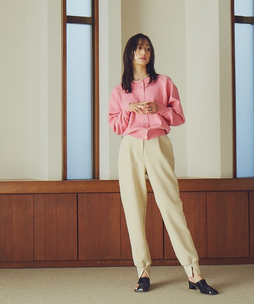 N.（N. Natural Beauty Basic）（エヌエヌナチュラルビューティーベーシック）の「◆ダブルクロスジョガーパンツ（その他パンツ・レディース・ブラック/ベージュ・MEDIUM）」の19枚目の写真