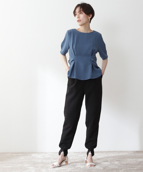 N.（N. Natural Beauty Basic）（エヌエヌナチュラルビューティーベーシック）の「◆ダブルクロスジョガーパンツ（その他パンツ・レディース・ブラック/ベージュ・MEDIUM）」の21枚目の写真