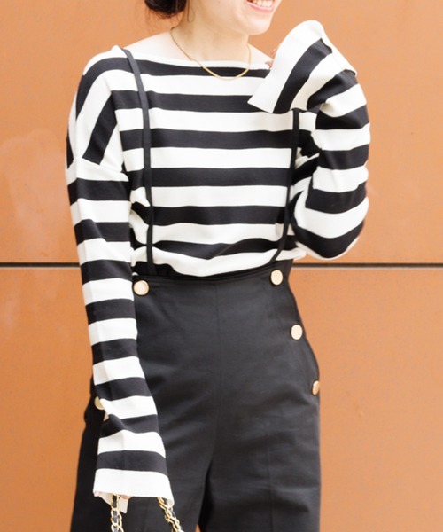 Rouge vif（ルージュヴィフ）の「総針フレアスリーブプルオーバー（ニット/セーター・レディース・ネイビー/その他/オフホワイト/その他1/ブラック・フリー）」の5枚目の写真