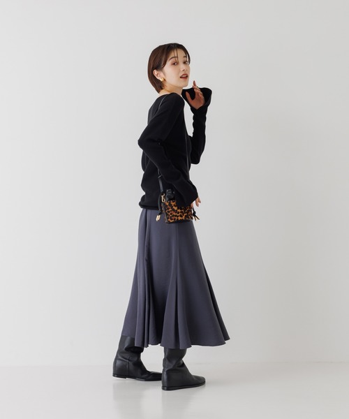 Rouge vif（ルージュヴィフ）の「総針フレアスリーブプルオーバー（ニット/セーター・レディース・ネイビー/その他/オフホワイト/その他1/ブラック・フリー）」の8枚目の写真