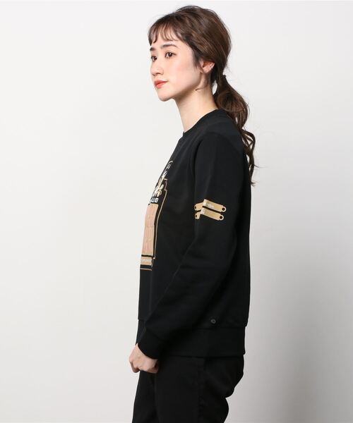MAISON SCOTCH(メゾンスコッチ)の「“CLOVER LOVER” プリントスエット【164681】(スウェット・レディース・ライトグレー/ブラック・SMALL/X-SMALL)」の3枚目の写真
