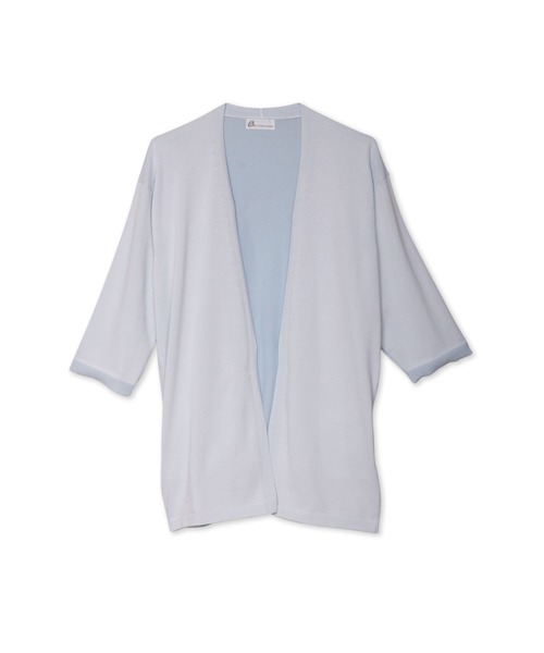 TORNADO MART（トルネードマート）の「ZERO by TORNADO MART∴ノーカラー7部袖カーディガンニット（カーディガン/ボレロ・メンズ・ブラック/アイボリー・LL/M/L）」の10枚目の写真