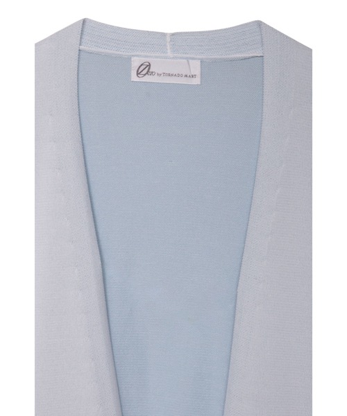 TORNADO MART（トルネードマート）の「ZERO by TORNADO MART∴ノーカラー7部袖カーディガンニット（カーディガン/ボレロ・メンズ・ブラック/アイボリー・LL/M/L）」の9枚目の写真