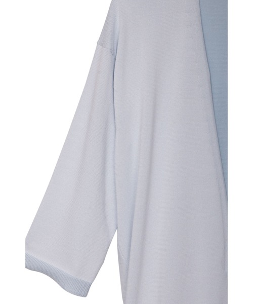 TORNADO MART（トルネードマート）の「ZERO by TORNADO MART∴ノーカラー7部袖カーディガンニット（カーディガン/ボレロ・メンズ・ブラック/アイボリー・LL/M/L）」の8枚目の写真