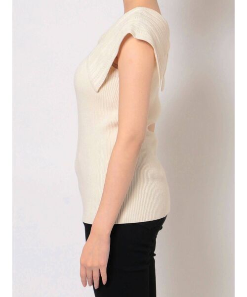 LAGUNAMOON（ラグナムーン）の「ビッグカラーニットプルオーバー（ニット/セーター・レディース・パープル/ホワイト/ブラック・FREE）」の22枚目の写真