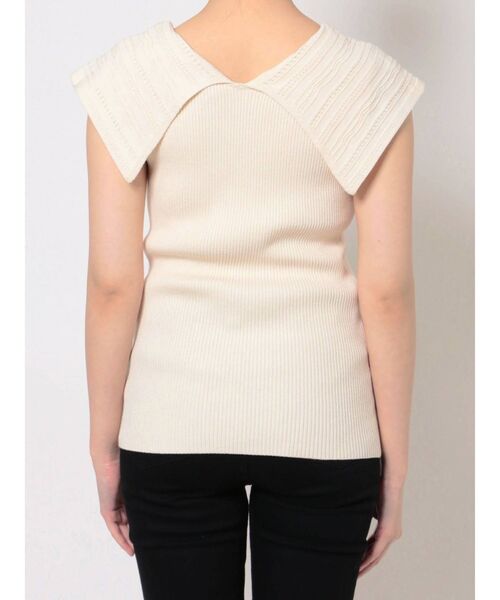 LAGUNAMOON（ラグナムーン）の「ビッグカラーニットプルオーバー（ニット/セーター・レディース・パープル/ホワイト/ブラック・FREE）」の14枚目の写真