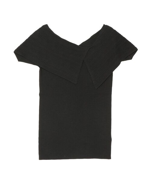 LAGUNAMOON（ラグナムーン）の「ビッグカラーニットプルオーバー（ニット/セーター・レディース・パープル/ホワイト/ブラック・FREE）」の15枚目の写真